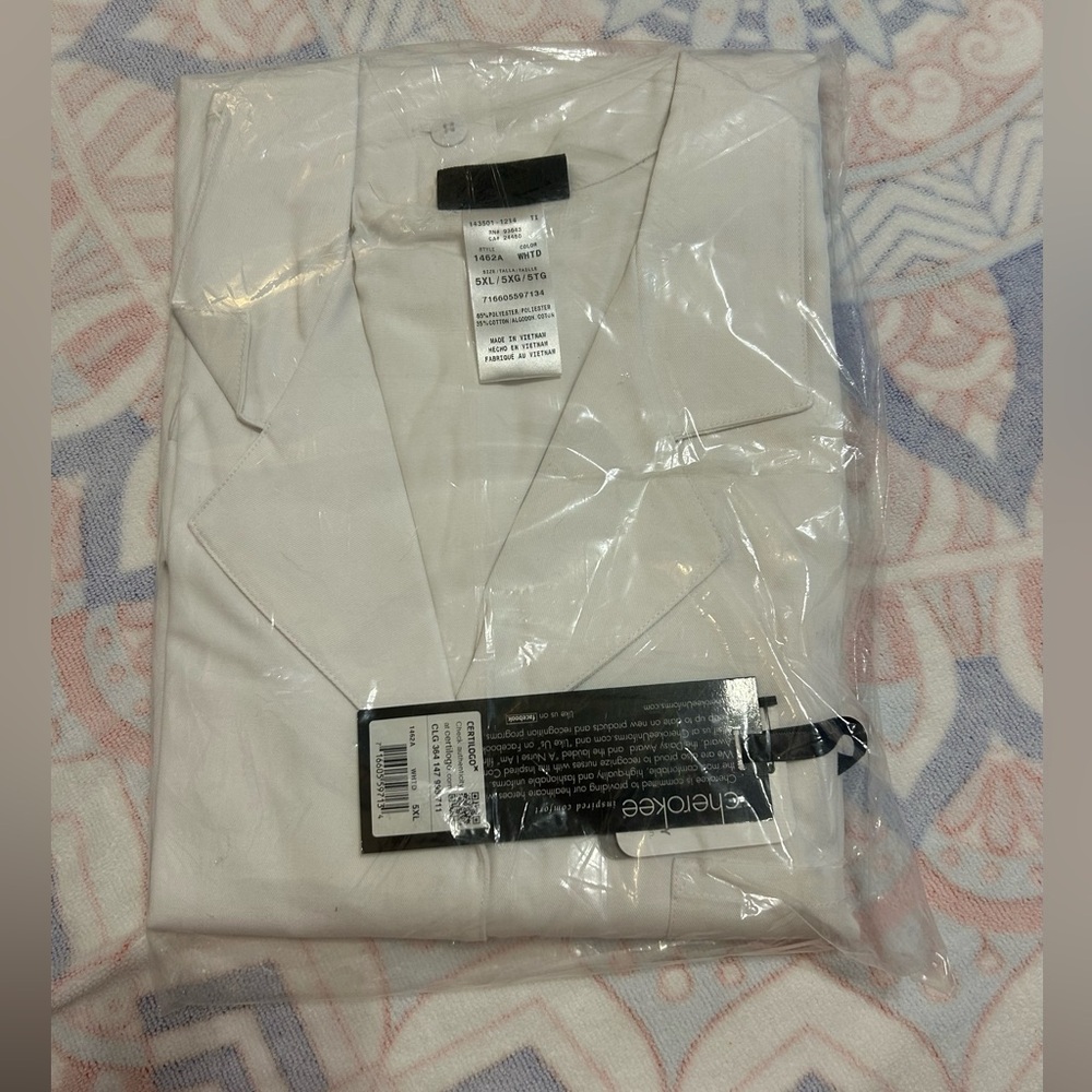 BNIP Cherokee Size 5XL Lab Coat Certilogo